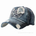Reminisced Denim Baseball/Sports Casual Cap for Sightseeing and Tour, Customized Logos are Welcome
